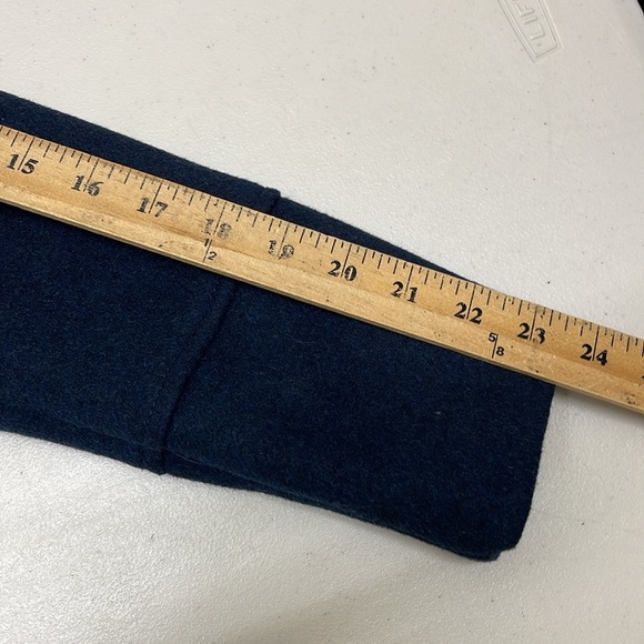 Cole Haan Women's Wool-Blend Wrap Coat Sz 4 $500 navy blue - Picture 15 of 15